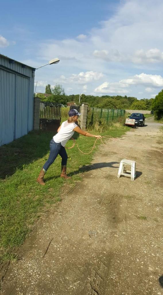 Entrainement roping à pied